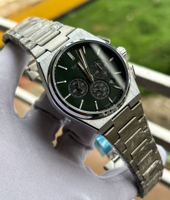 Tissot Prx Chrono Chain Silver Green Dial_img_0
