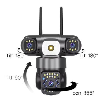 V380 PRO 3 Lens CCTV Outdoor Waterproof Night Vision PTZ Camera (4G+LAN) - Price in Bangladesh_img_0