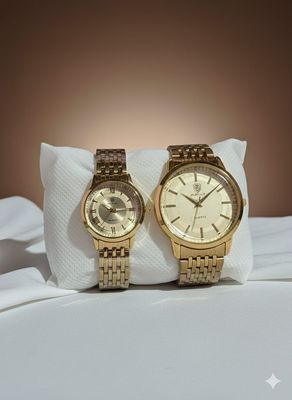 POEDAGAR 836 Couple Set 2 Pcs Luxury Quartz Watch for Men and Women
