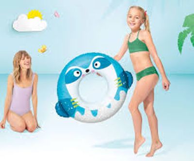 91x76 cm Inflatable Water Float Swimming Pool Ring for 9+ Year Olds | Cute Animal Tube for Cute Aesthetic - Pack of 1_img_3