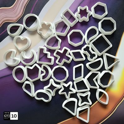 37 Pcs Multi-Shape Clay & Cookie Cutter Set_img_1