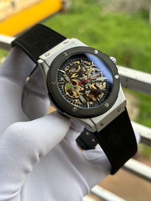 Hublot Auto Belt Black Silver Case Black Bezel V1 Velvet_img_0