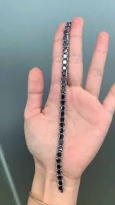 Men\'s Ceramic Bracelet High-tech Blue Ceramic Bracelet with Hematites and Magnets Inlay China Manufacturer_img_1