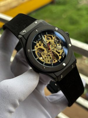Hublot Auto Belt Full Black Simple Dial Velvet_img_0
