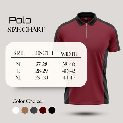 Premium Zipper Polo T-shirt - (MAROON)_img_4
