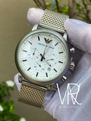 ARMANI MESH CHAIN MATT WHITE DIAL_img_0