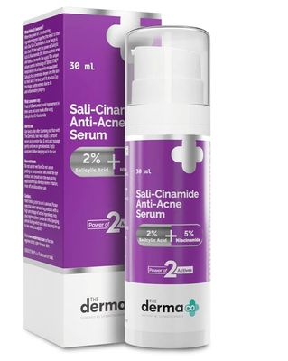 The Derma Co Sali-Cinamide Anti-Acne Face Serum I 2% Salicylic Acid & 5% Niacinamide I Fights Active Acne & Treats Acne Marks I Serum For Acne Prone & Oily Skin I Power Of 2 Actives - 30ml_img_0