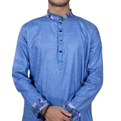 Samsung Cotton Royal Blue Panjabi - 499_img_2