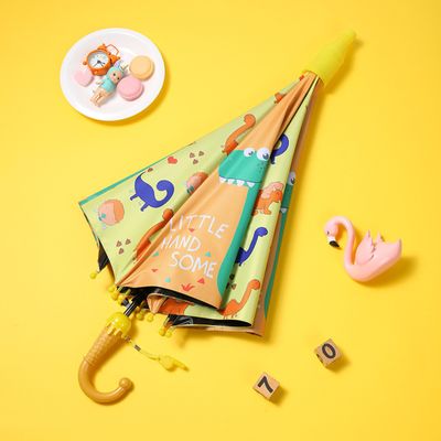 Kids Cartoon Printed Waterproof & UV Protection Transparent Plastic Cover Umbrella_img_1