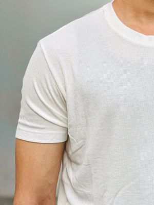 2 pice Combo -8-2x2 Ribbed Cotton-Viscose Solid Crew Tee_img_2