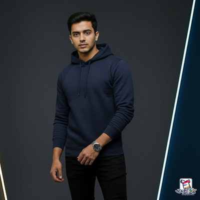 Exclusive Navy Blue Unisex Hoodie_img_4