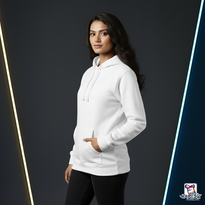 Exclusive Winter White Solid Hoodie_img_3