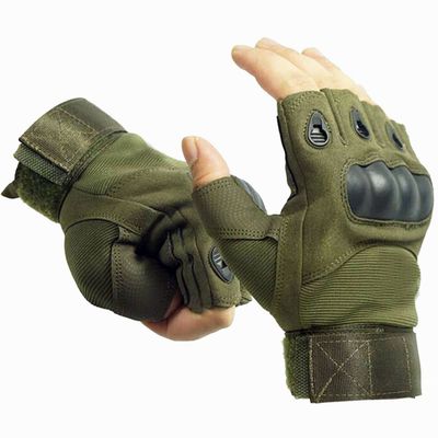 Half finger Tactical Outdooe Artificial Leather High Quality Hand Gloves_img_1