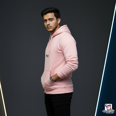 Exclusive Solid Light Pink Hoodie_img_5