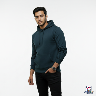 Exclusive Petrol blue Color Hoodie_img_2