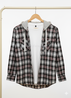 Premium check hooded shirt for winter 008_img_1