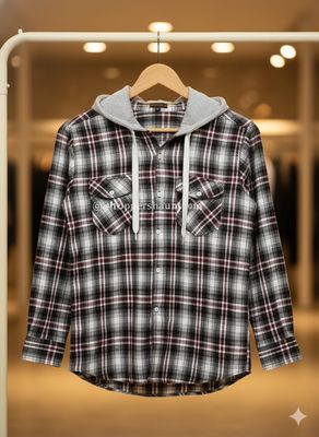 Premium check hooded shirt for winter 008_img_3