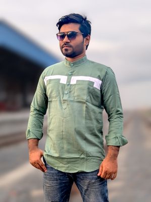 Double pocket contrast katua Mint green color_img_1