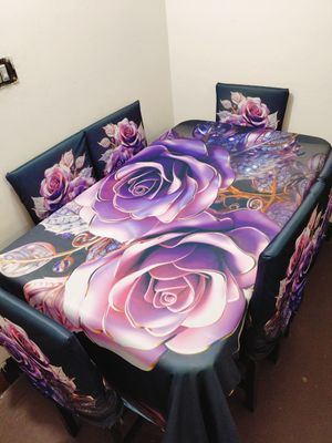 3D Digital Printed Dining Chair Table Cover_img_3