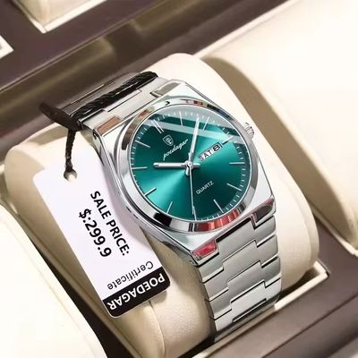 ZAREK POEDAGAR 930 – Ultra-Thin Luminous Quartz Watch with Elegant Gemstone Design_img_1