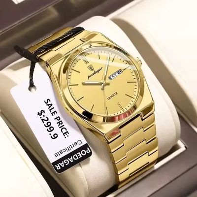 ZAREK POEDAGAR 930 – Ultra-Thin Luminous Quartz Watch with Elegant Gemstone Design_img_2