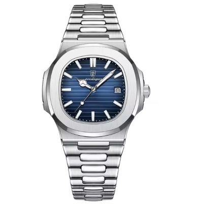 ZAREK POEDAGAR 613 – Square Dial Luxury Quartz Watch for Men | Waterproof, Date Display, Stainless Steel (2024 Edition)_img_1