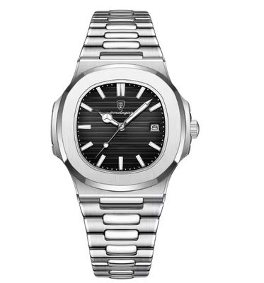 ZAREK POEDAGAR 613 – Square Dial Luxury Quartz Watch for Men | Waterproof, Date Display, Stainless Steel (2024 Edition)_img_2