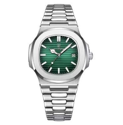 ZAREK POEDAGAR 613 – Square Dial Luxury Quartz Watch for Men | Waterproof, Date Display, Stainless Steel (2024 Edition)_img_3