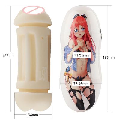 Male Masturbator Cup Soft Double Head Oral Sex Pussy Vagina,Penis Trainer, Sex Toys Adult Goods for Men_img_6