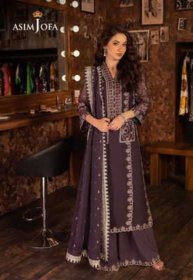 Asim Jofa - Embroidered Chiffon 3 Pcs_img_2