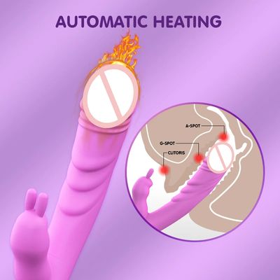 2 in 1 Heating G Spot Rabbit Vibrator For Women Clitoris Nipple Dual Stimulator Vagina Massager,Sex Toys For Female Masturbator_img_5
