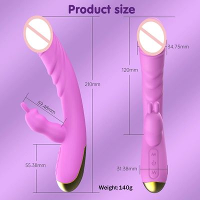 2 in 1 Heating G Spot Rabbit Vibrator For Women Clitoris Nipple Dual Stimulator Vagina Massager,Sex Toys For Female Masturbator_img_6