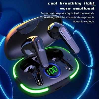 New PRO80 Stereo Bluetooth Headset TWS5.1 Intelligent Touch LED Digital Display Cool Breath Light Game_img_5