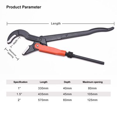 HARDEN 45° Bent Nose Pipe Wrench ( 1 inch | 1.5 inch | 2 inch ); Model: 600751 | 600752 | 600753_img_1