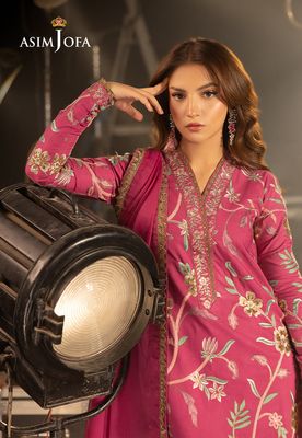 Asim Jofa - Embroidered Silk 3 Pcs_img_4