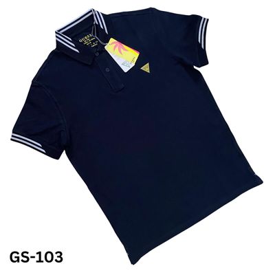 Guess Men's Night Blue Polo T-shirt_img_1