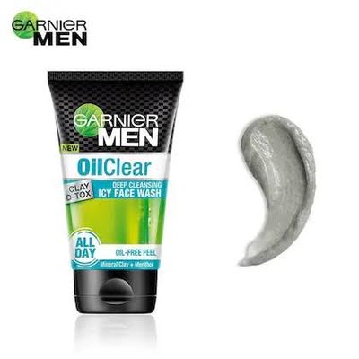 Garnier Men Oil Clear Deep Cleansing Clay D-Tox Icy Face Wash 50 g_img_1