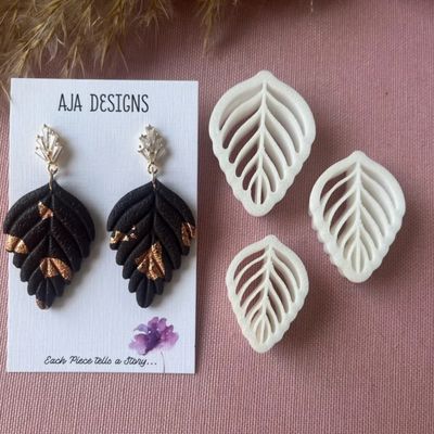 Leaf Vein Polymer Clay Cutter Set – 3 Sizes (30/35/40 mm)_img_1