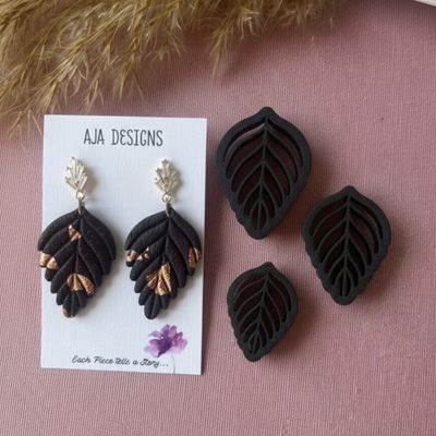 Leaf Vein Polymer Clay Cutter Set – 3 Sizes (30/35/40 mm)_img_2