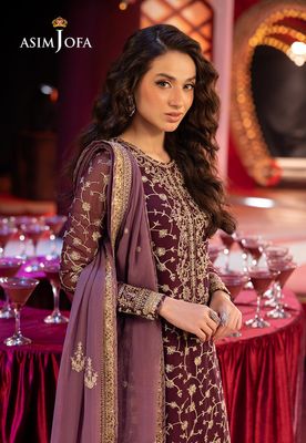 Asim Jofa - Embroidered Chiffon 3 Pcs_img_3