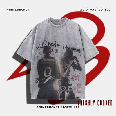 I AM MUSIC WHITE WASHED TEE_img_0