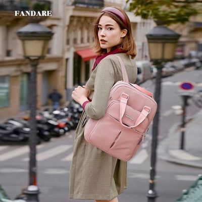 New leisure nylon ladies CHINA Bagpack (Pink)_img_4