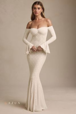 Ruffle Lace Maxi Dress