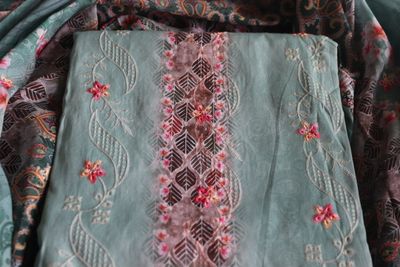 Womens Light Teal Premium Embroidery Three Piece_img_1
