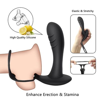Male Prostate Massage Vibrator Anal Plug Wireless Control Wear Silicone Stimulate Massager Delay Ejaculation Ring Toy for Men_img_4