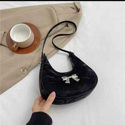 Metal bow crossbody bag👜Metarial_img_2
