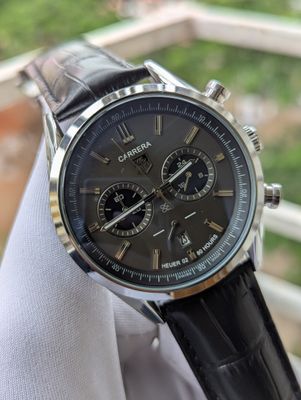 Tag Two Chrono Belt Black Silver Case Grey Dial_img_1