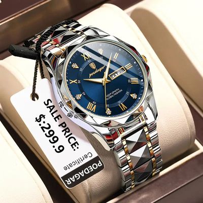 POEDAGAR 615 Luxury Business Man Wristwatch Waterproof Luminous Date Week Men Watch For Men Quartz Clock Stainless Steel Men’s Watches Reloj_img_0