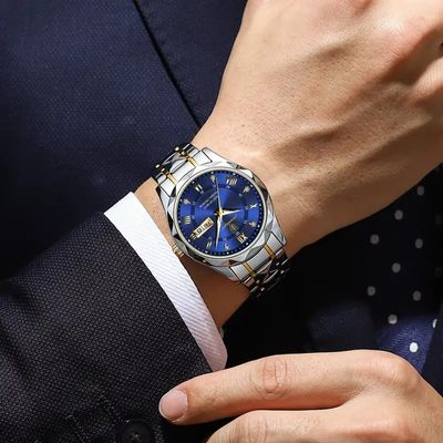 POEDAGAR 615 Luxury Business Man Wristwatch Waterproof Luminous Date Week Men Watch For Men Quartz Clock Stainless Steel Men’s Watches Reloj_img_1