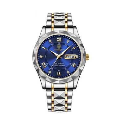 POEDAGAR 615 Luxury Business Man Wristwatch Waterproof Luminous Date Week Men Watch For Men Quartz Clock Stainless Steel Men’s Watches Reloj_img_6